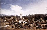Bernardo Bellotto Canvas Paintings - View of Gazzada near Varese
